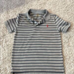 Polo Ralph Lauren Striped Gray Polo Shirt for Kids